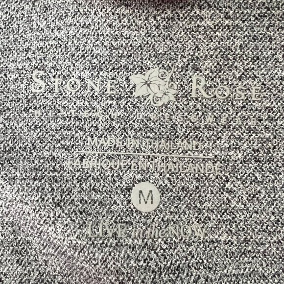 Stone Rose Mens Hi Tech Gray Herringbone Button Up Shirt Long Sleeves size M - Picture 9 of 12